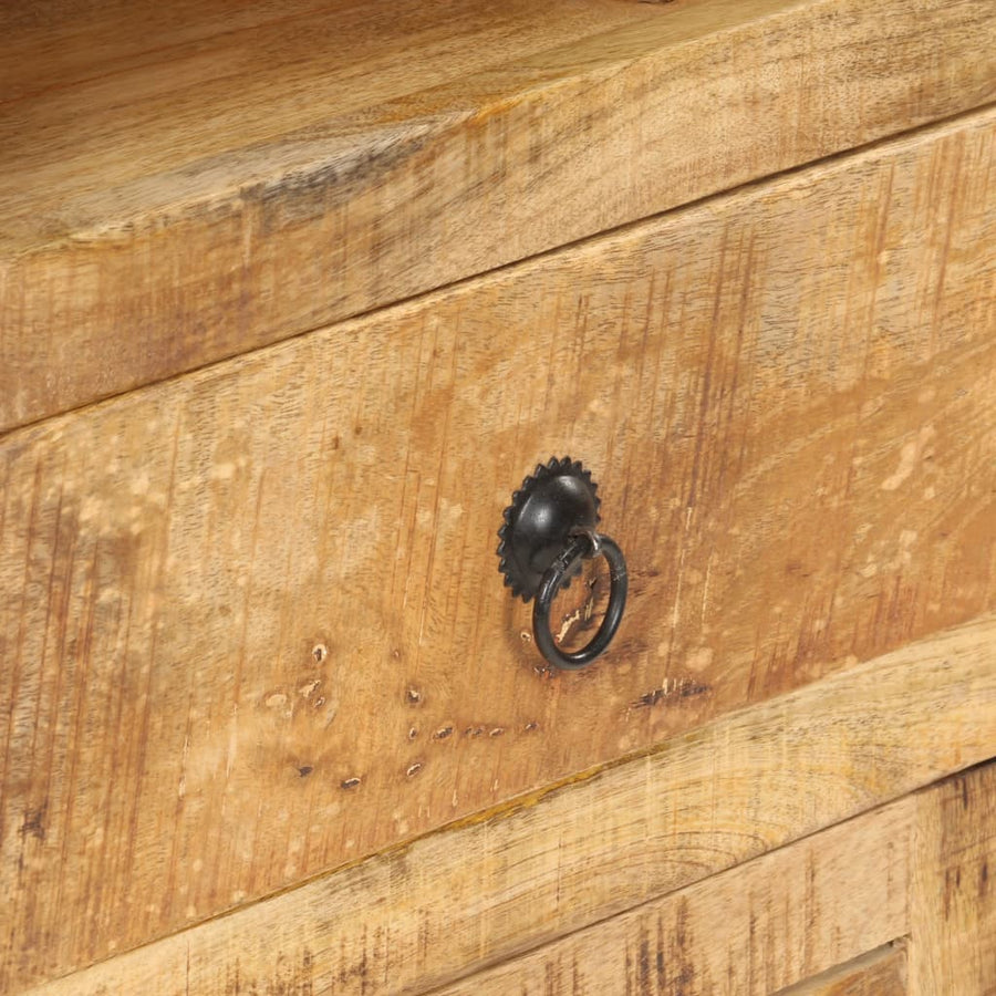 Hoge Kast 45X32X110 Cm Ruw mangohout