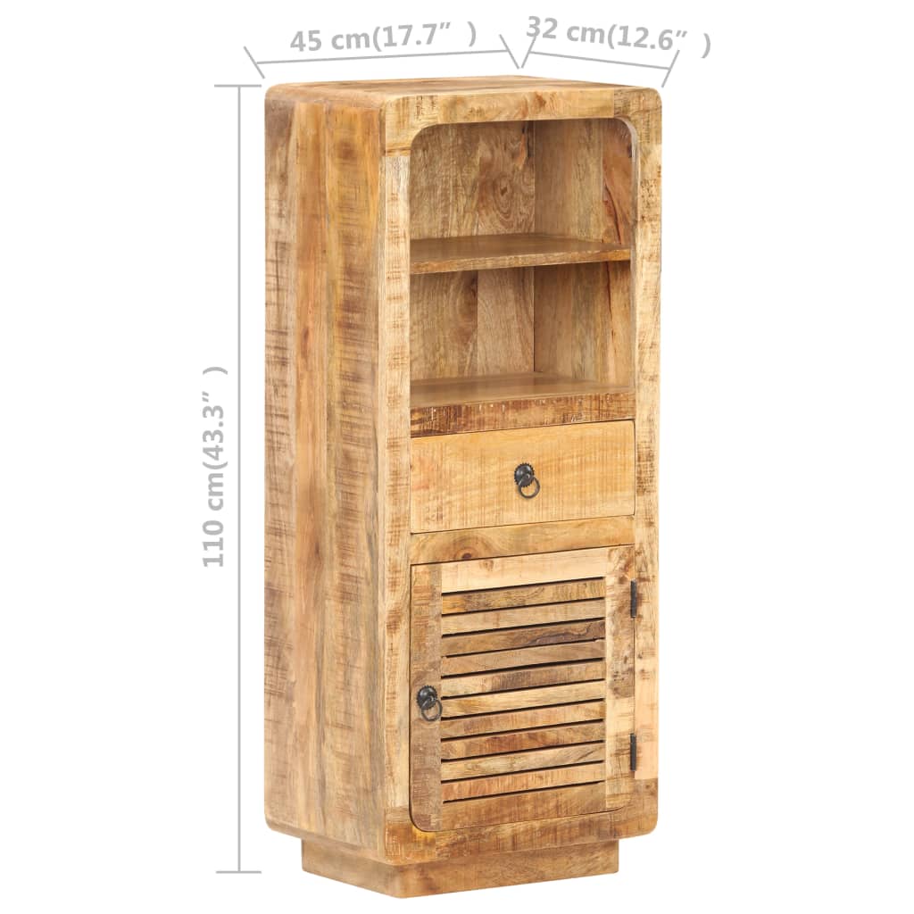 Hoge Kast 45X32X110 Cm Ruw mangohout