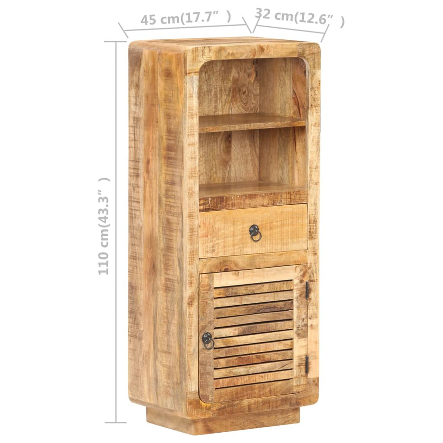 Hoge Kast 45X32X110 Cm Ruw mangohout