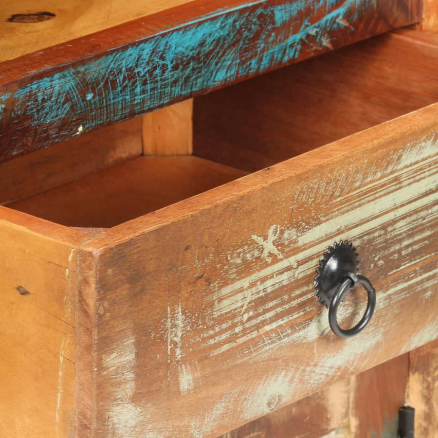 Hoge Kast 45X32X110 Cm Massief Gerecycled Hout