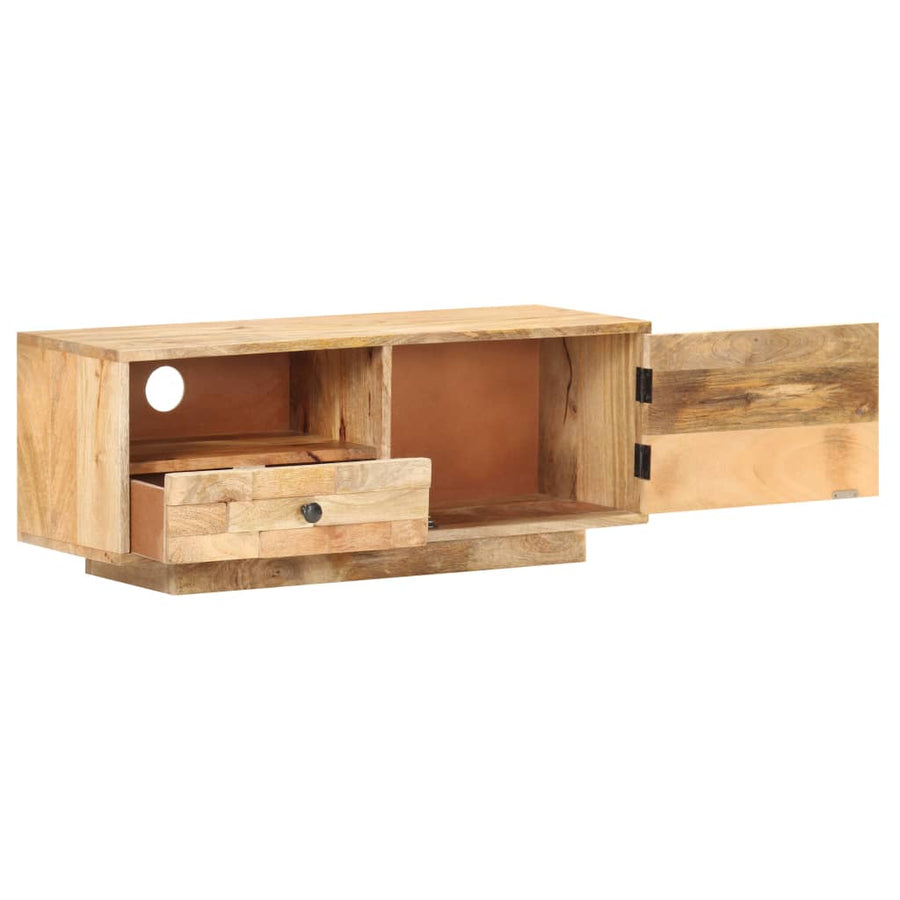 Tv-Meubel 90X30X35 Cm Massief Mangohout Crème