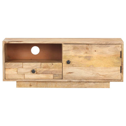 Tv-Meubel 90X30X35 Cm Massief Mangohout Crème