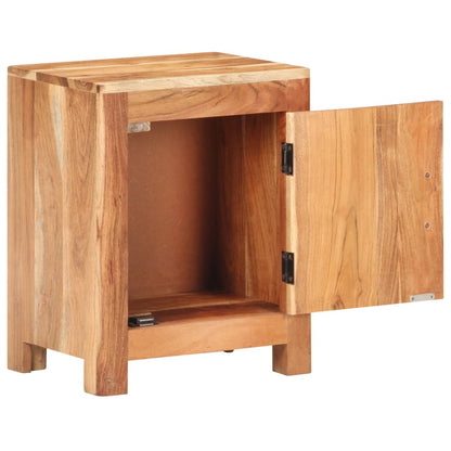 Nachtkastje 40X30X50 Cm Massief Acaciahout Donkerbruin