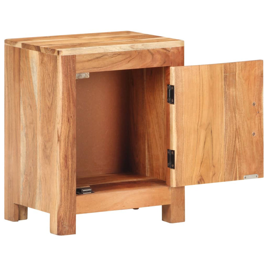 Nachtkastje 40X30X50 Cm Massief Acaciahout Donkerbruin