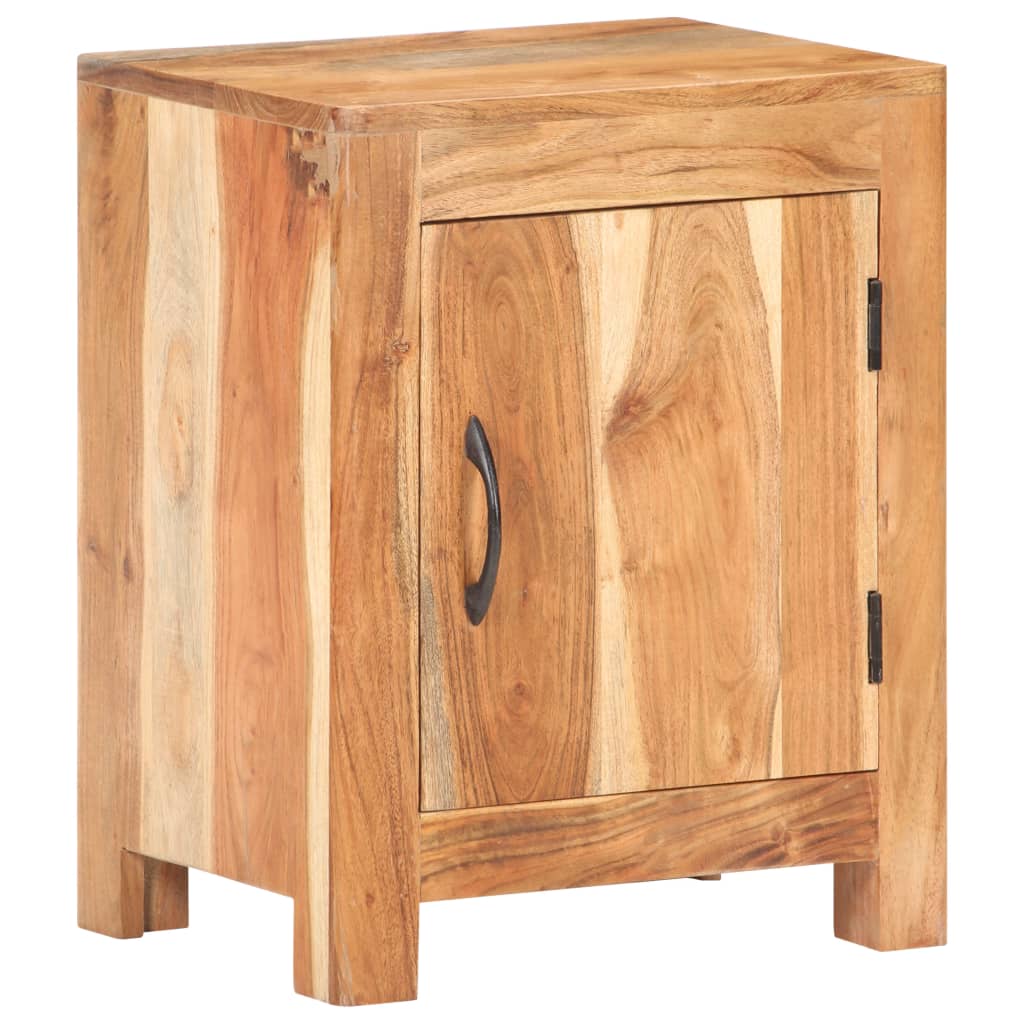 Nachtkastje 40X30X50 Cm Massief Acaciahout Donkerbruin