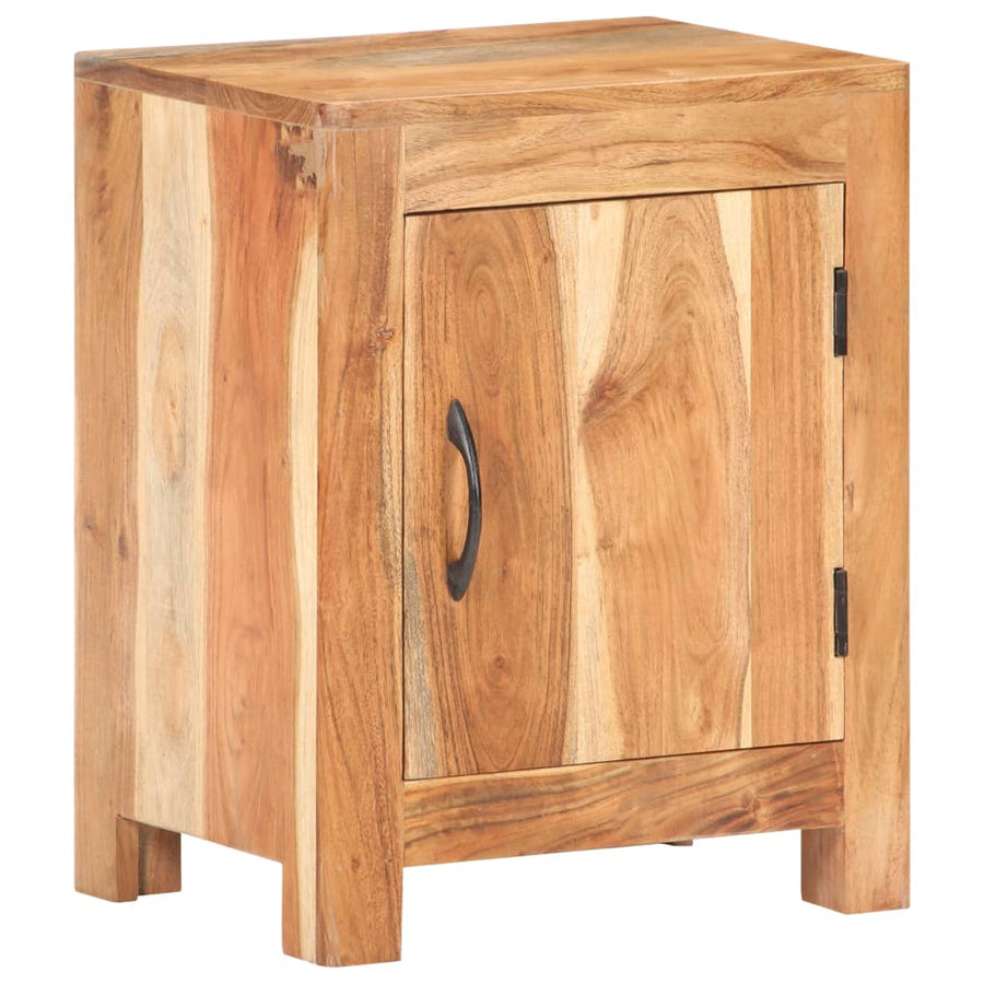 Nachtkastje 40X30X50 Cm Massief Acaciahout Donkerbruin