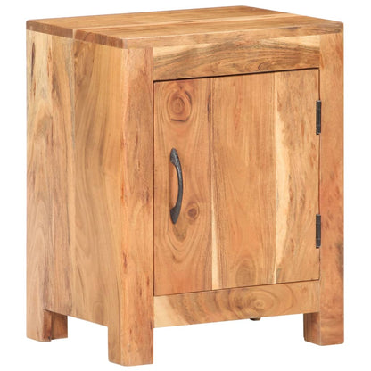 Nachtkastje 40X30X50 Cm Massief Acaciahout Donkerbruin