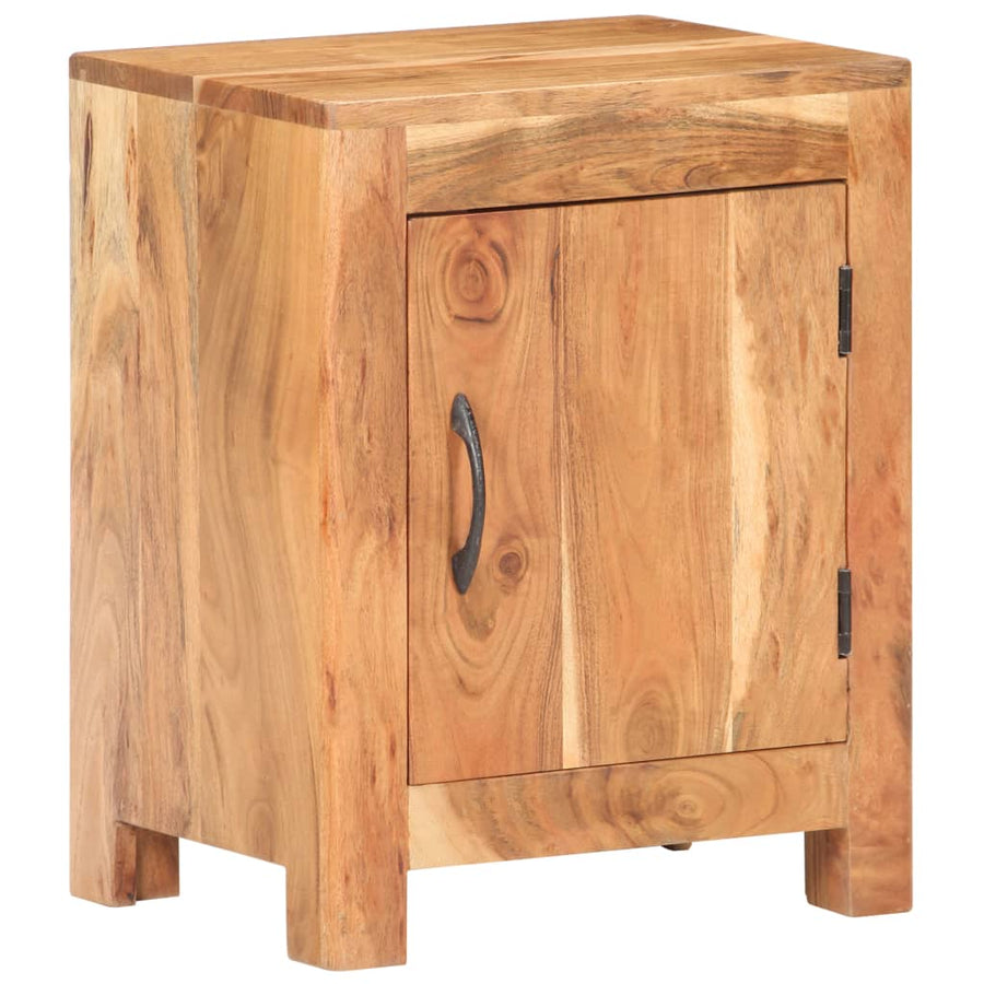 Nachtkastje 40X30X50 Cm Massief Acaciahout Donkerbruin