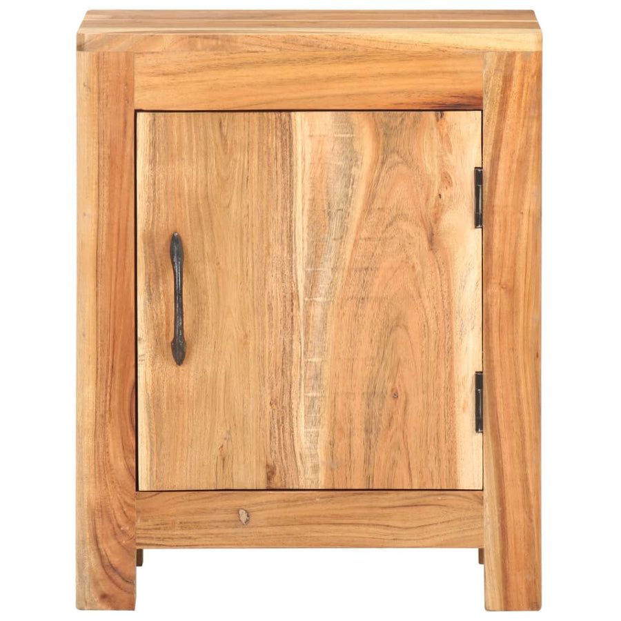 Nachtkastje 40X30X50 Cm Massief Acaciahout Donkerbruin