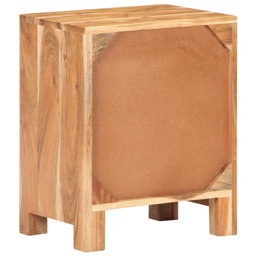 Nachtkastje 40X30X50 Cm Massief Acaciahout Donkerbruin
