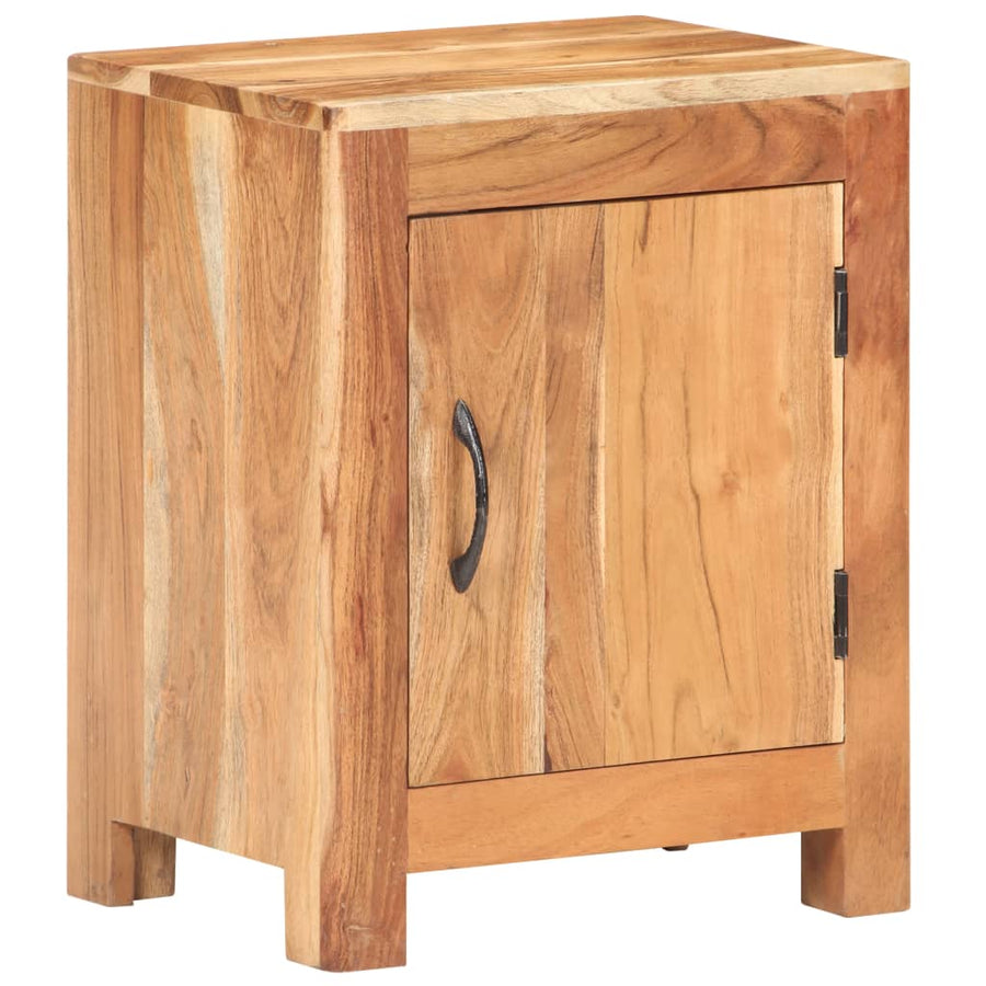 Nachtkastje 40X30X50 Cm Massief Acaciahout Donkerbruin
