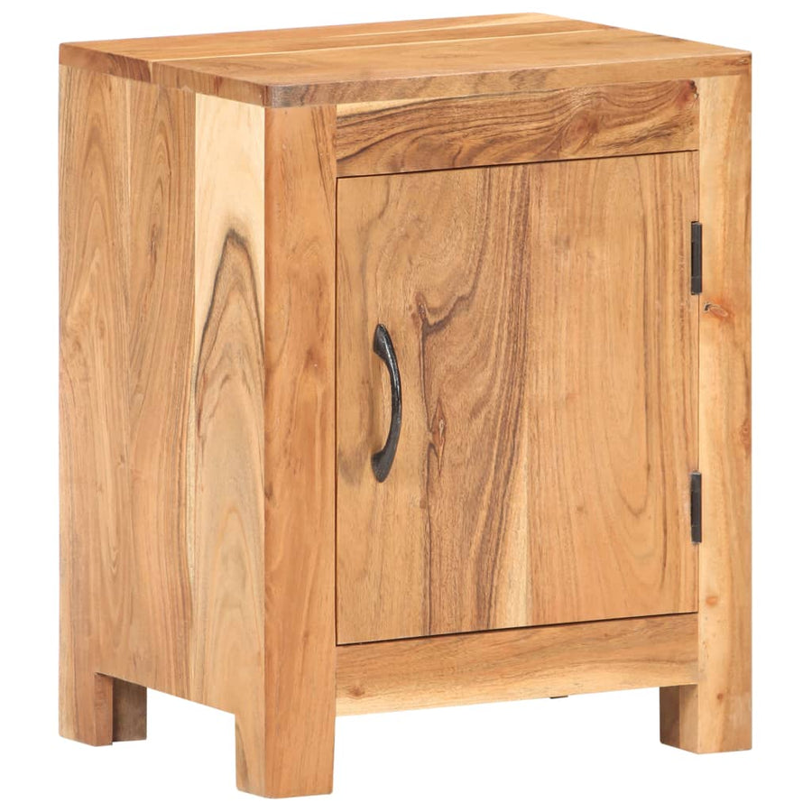 Nachtkastje 40X30X50 Cm Massief Acaciahout Donkerbruin