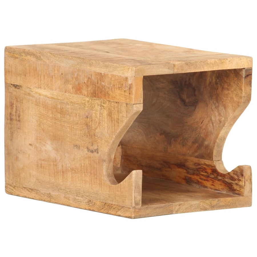 Wandfietsenrek 35X25X25 Cm Massief Ruw Mangohout 1