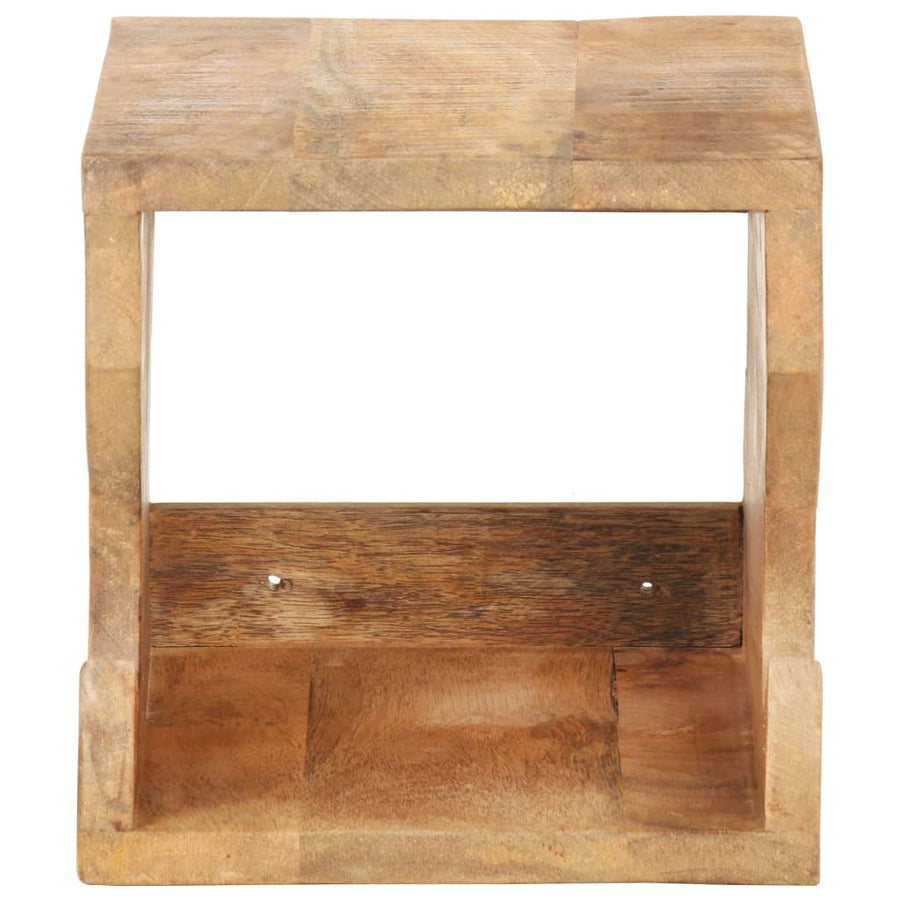 Wandfietsenrek 35X25X25 Cm Massief Ruw Mangohout 1