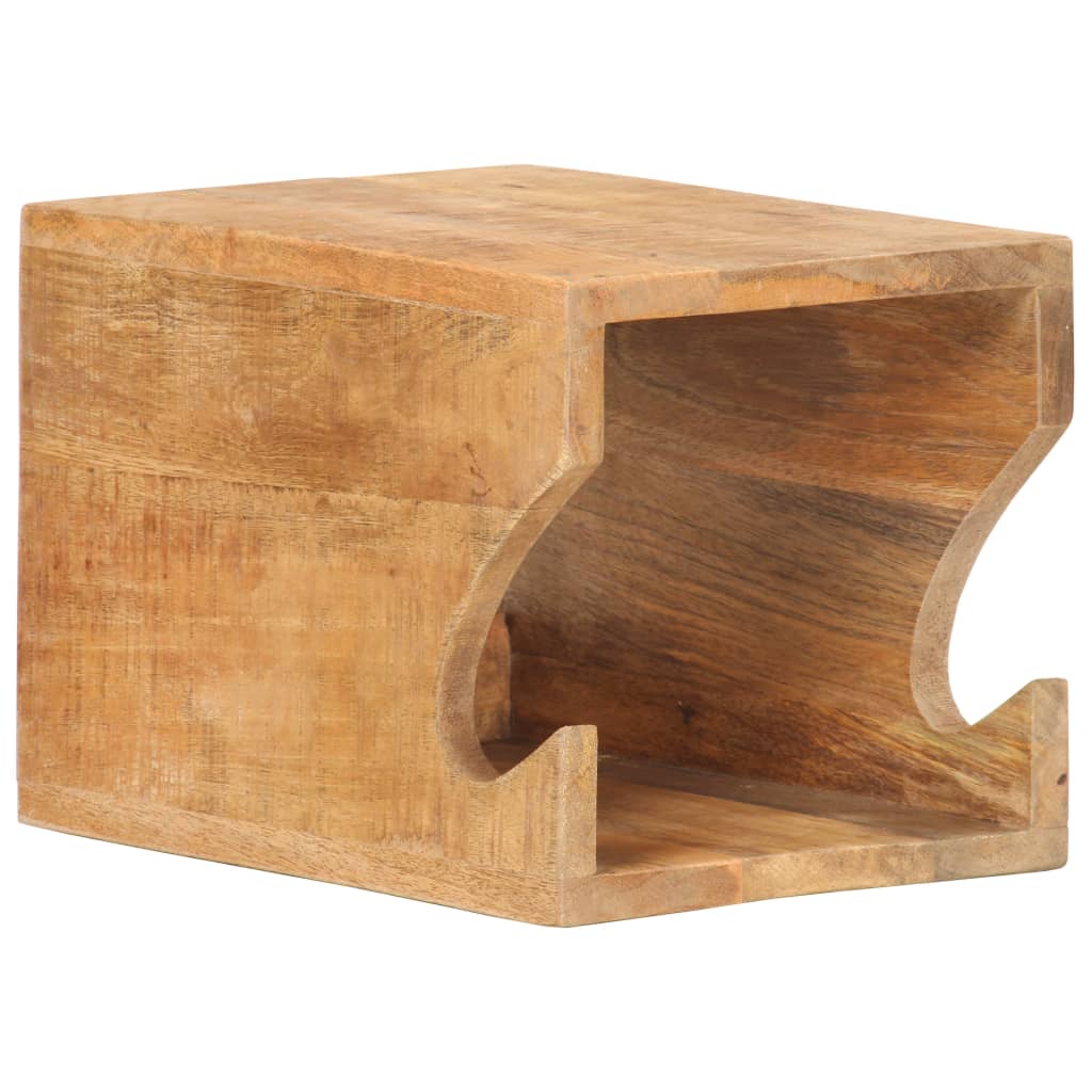 Wandfietsenrek 35X25X25 Cm Massief Ruw Mangohout 1