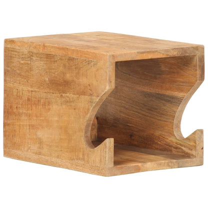 Wandfietsenrek 35X25X25 Cm Massief Ruw Mangohout 1