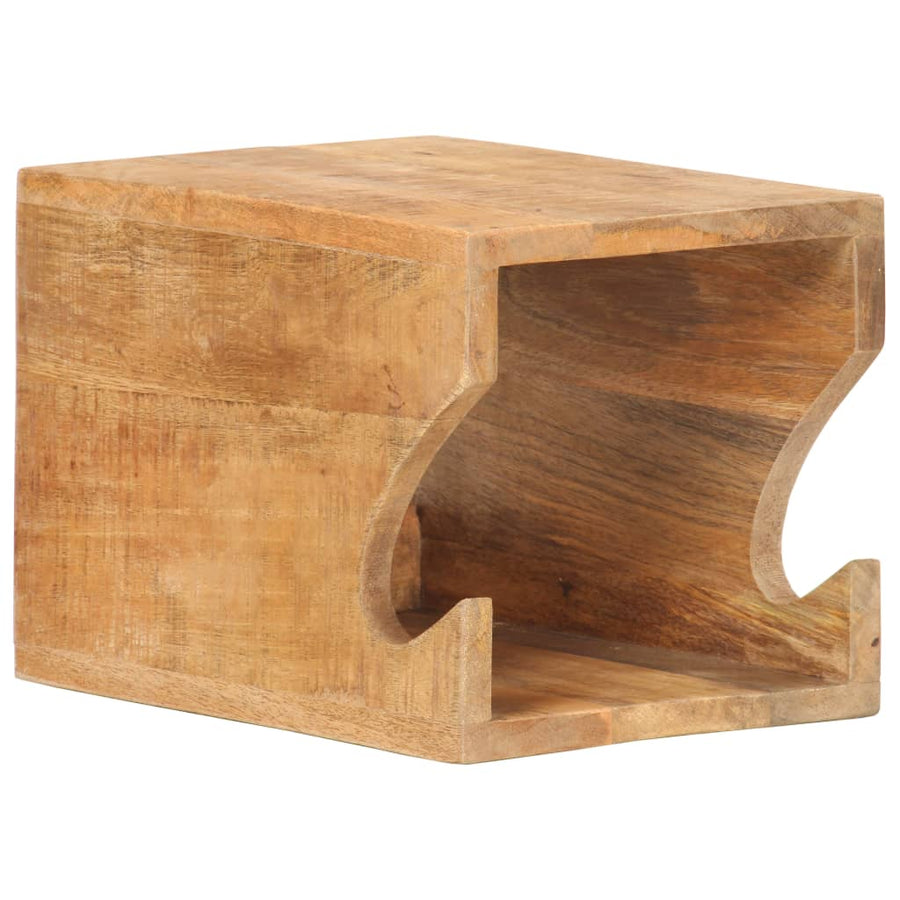 Wandfietsenrek 35X25X25 Cm Massief Ruw Mangohout 1