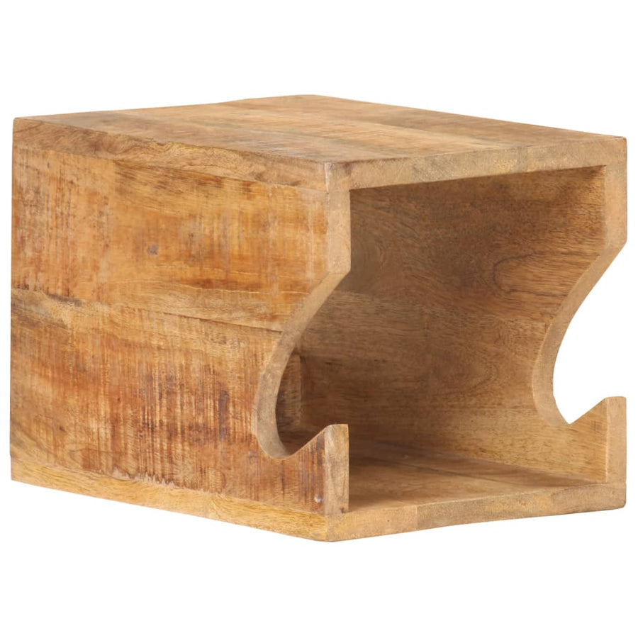 Wandfietsenrek 35X25X25 Cm Massief Ruw Mangohout 1
