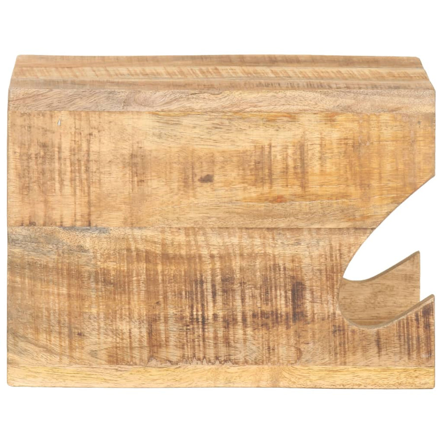 Wandfietsenrek 35X25X25 Cm Massief Ruw Mangohout 1