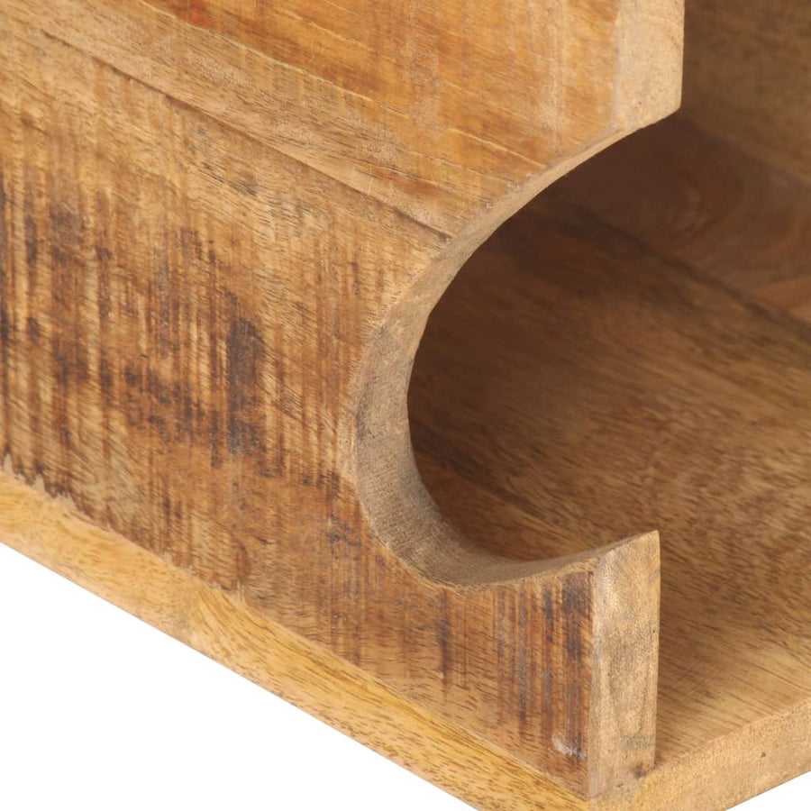 Wandfietsenrek 35X25X25 Cm Massief Ruw Mangohout 1
