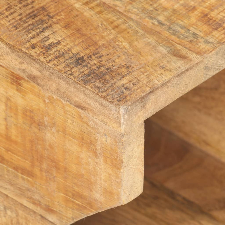 Wandfietsenrek 35X25X25 Cm Massief Ruw Mangohout 1