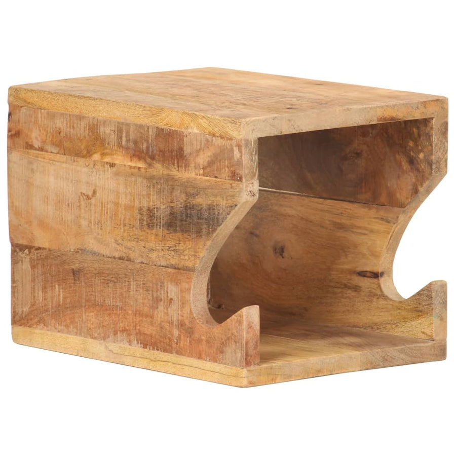Wandfietsenrek 35X25X25 Cm Massief Ruw Mangohout 1