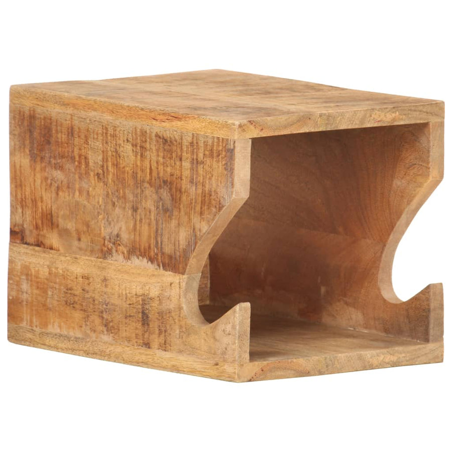 Wandfietsenrek 35X25X25 Cm Massief Ruw Mangohout 1