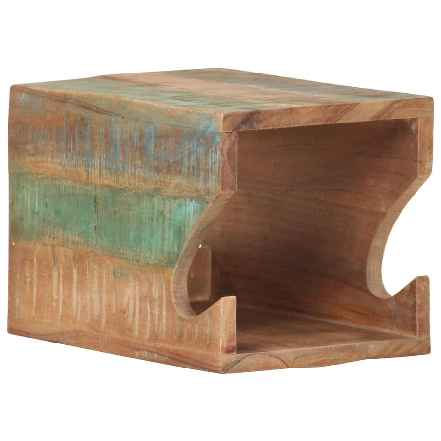 Wandfietsenrek 35X25X25 Cm massief gerecycled hout