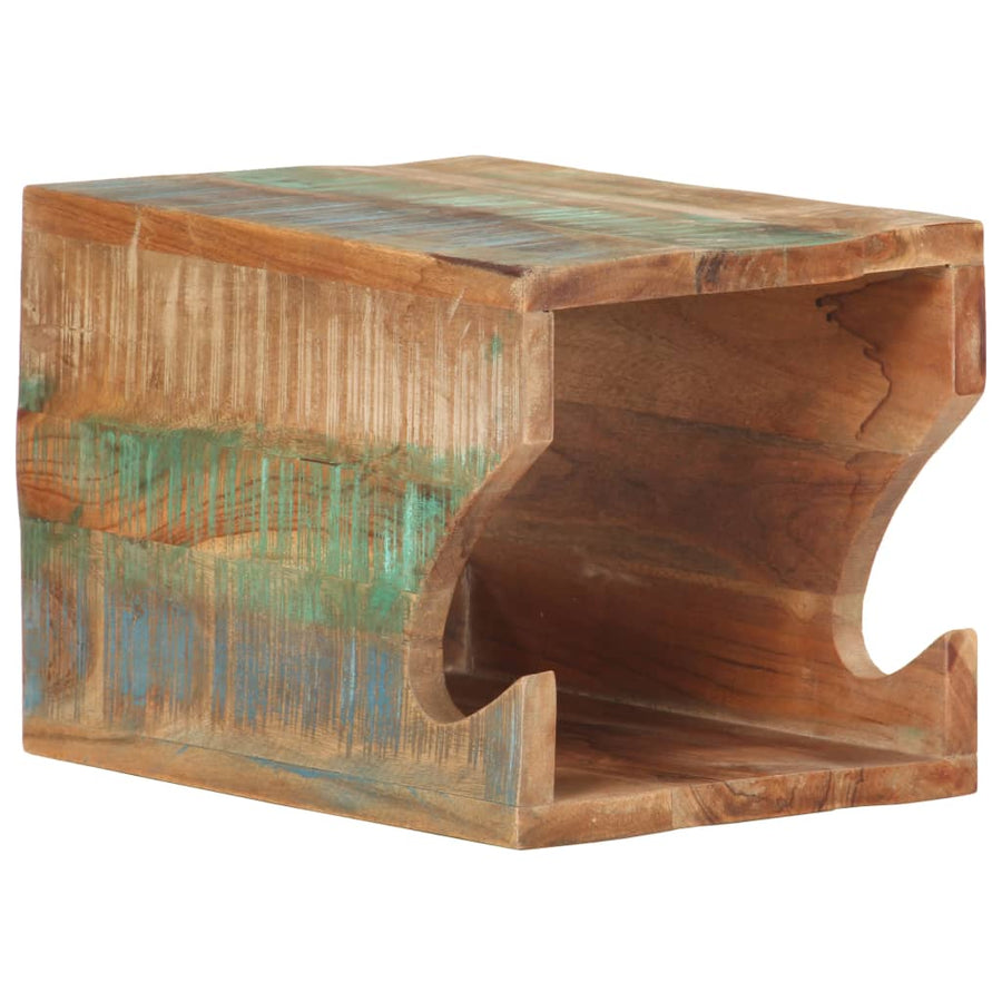 Wandfietsenrek 35X25X25 Cm massief gerecycled hout