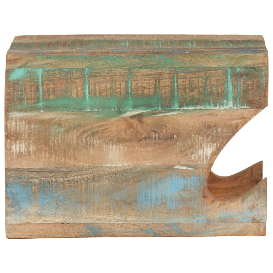 Wandfietsenrek 35X25X25 Cm massief gerecycled hout