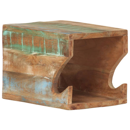 Wandfietsenrek 35X25X25 Cm massief gerecycled hout