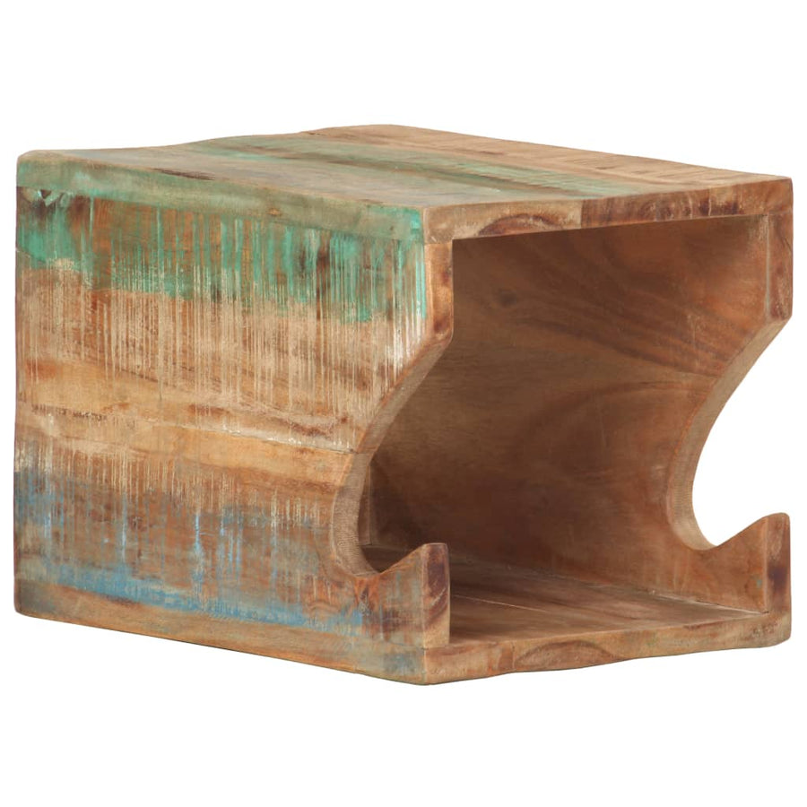 Wandfietsenrek 35X25X25 Cm massief gerecycled hout