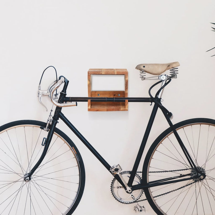 Wandfietsenrek 35X25X25 Cm Massief acaciahout