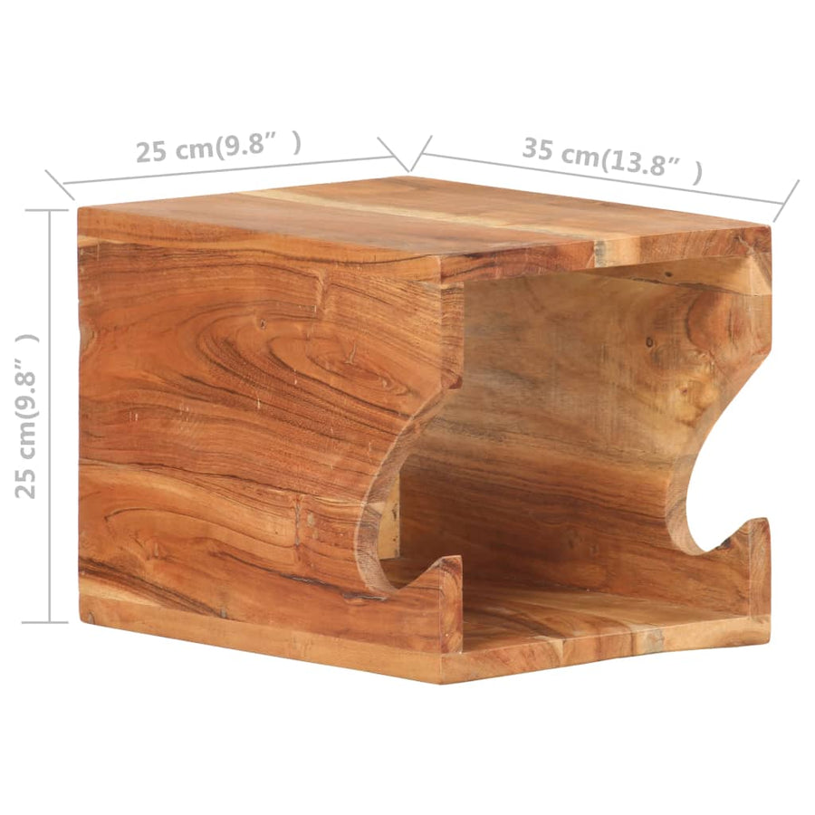 Wandfietsenrek 35X25X25 Cm Massief acaciahout