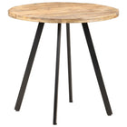 Eettafel 80 cm ruw mangohout zwart