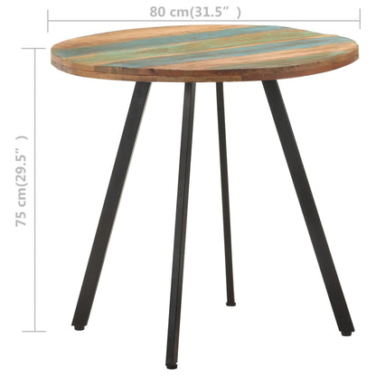 Eettafel 80 Cm Massief Gerecycled Hout
