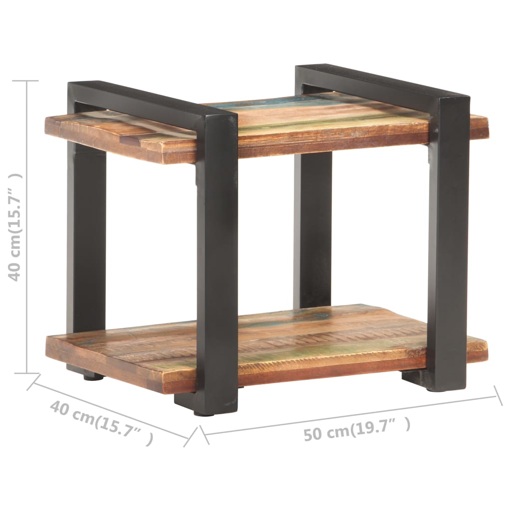 Nachtkastje 50X40X40 Cm massief gerecycled hout
