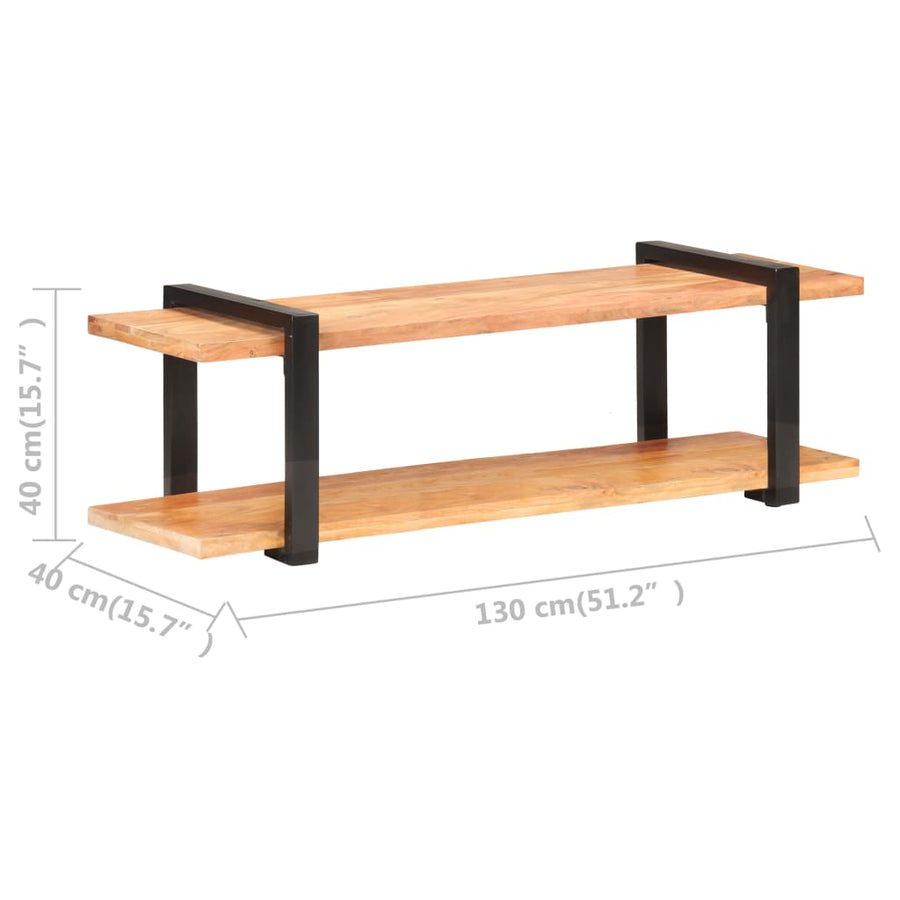 Tv-Meubel 130 x 40 x 40 cm Massief acaciahout
