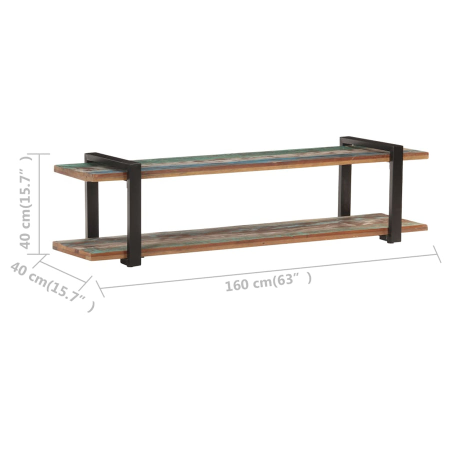 Tv-Meubel 160 x 40 x 40 cm massief gerecycled hout