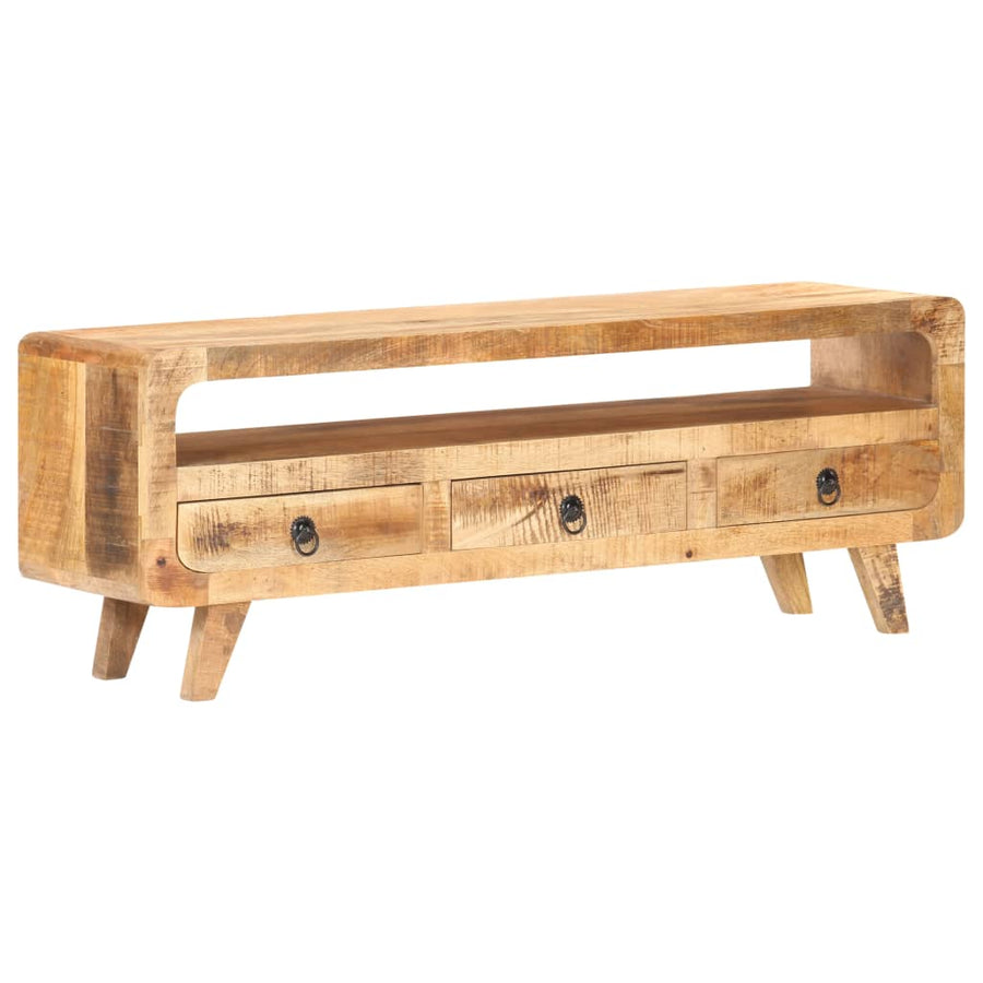 Tv-meubel 117x30x41 cm massief ruw mangohout