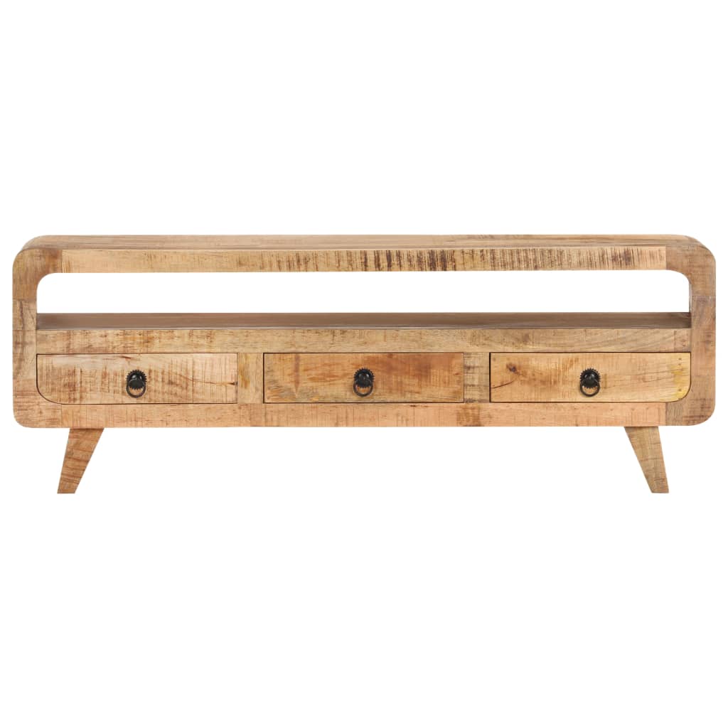 Tv-meubel 117x30x41 cm massief ruw mangohout
