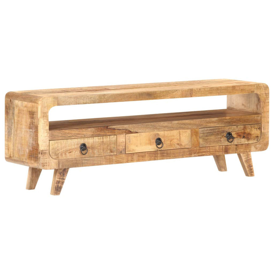Tv-meubel 117x30x41 cm massief ruw mangohout