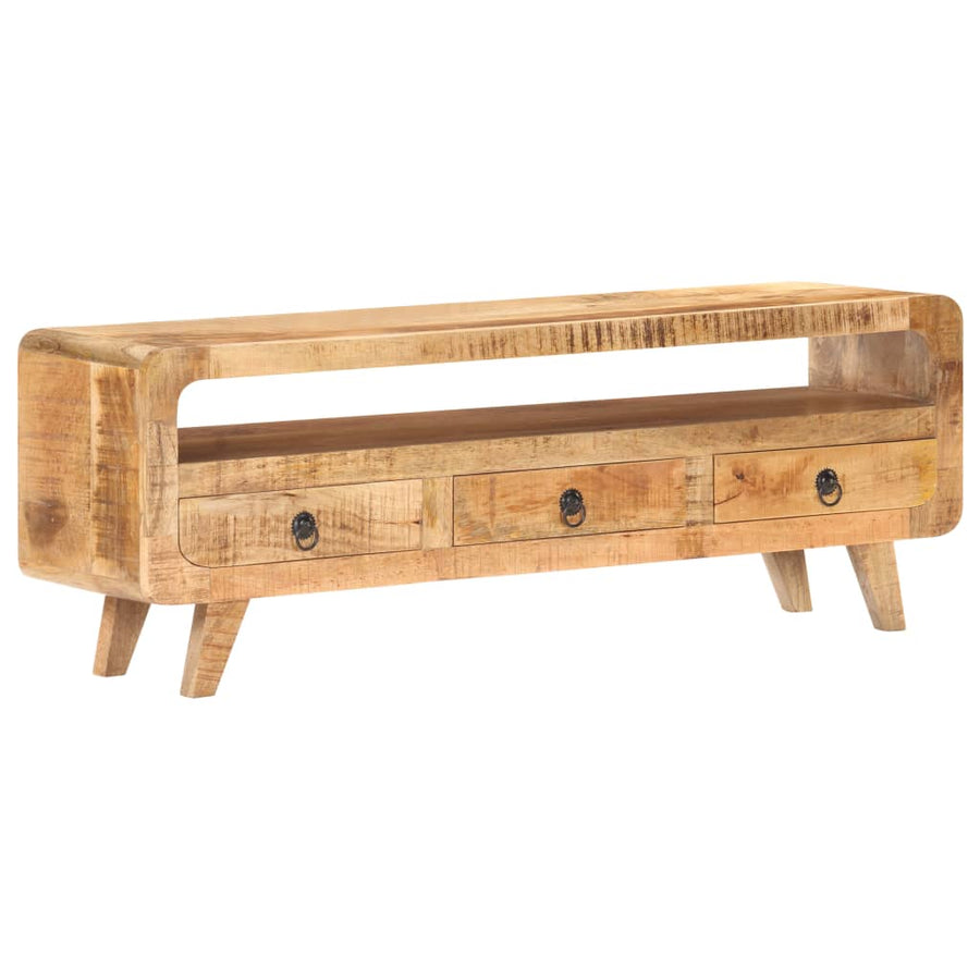 Tv-meubel 117x30x41 cm massief ruw mangohout