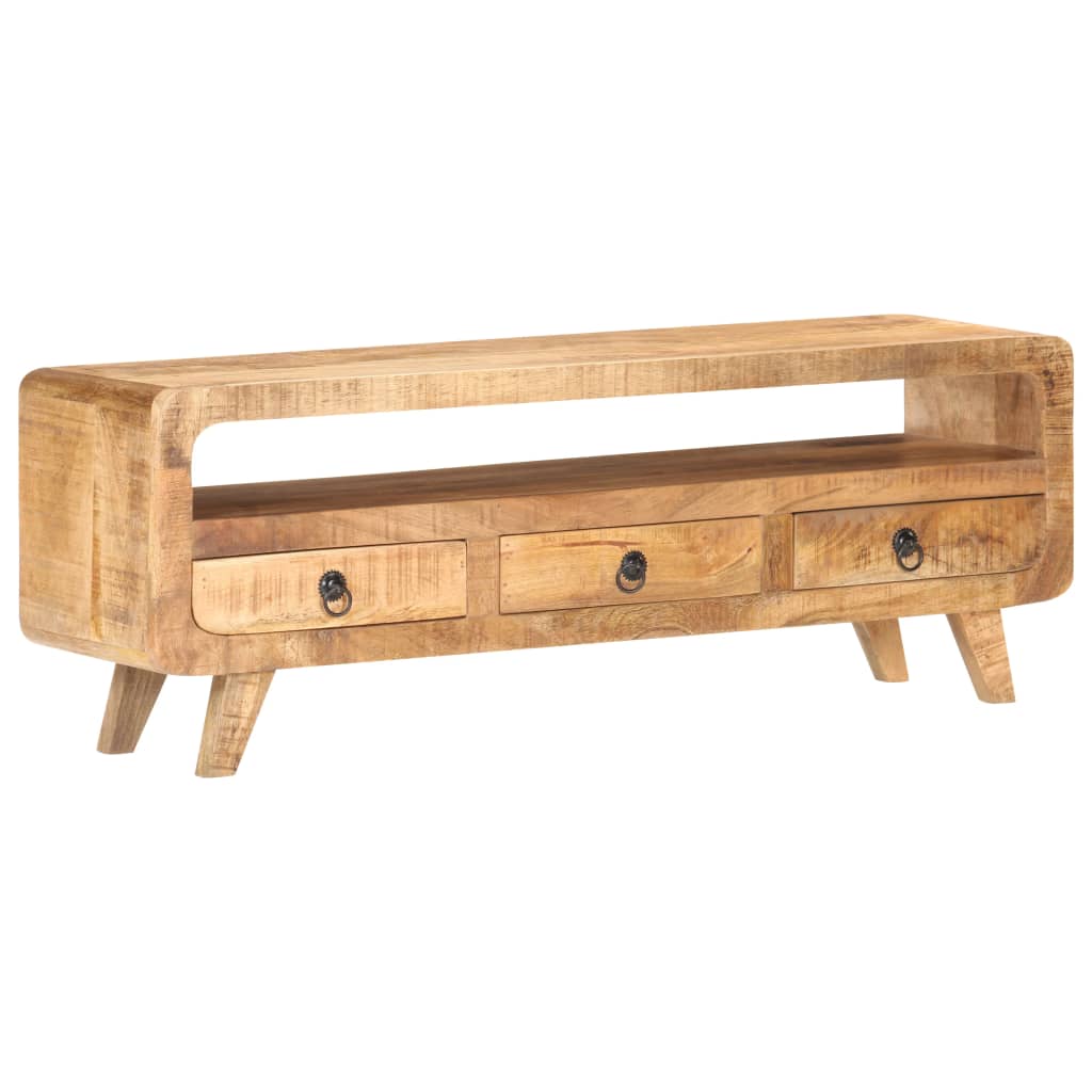 Tv-meubel 117x30x41 cm massief ruw mangohout