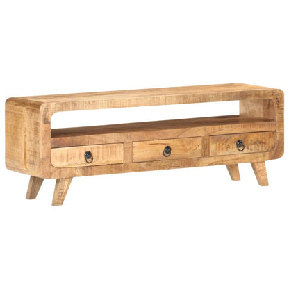 Tv-meubel 117x30x41 cm massief ruw mangohout