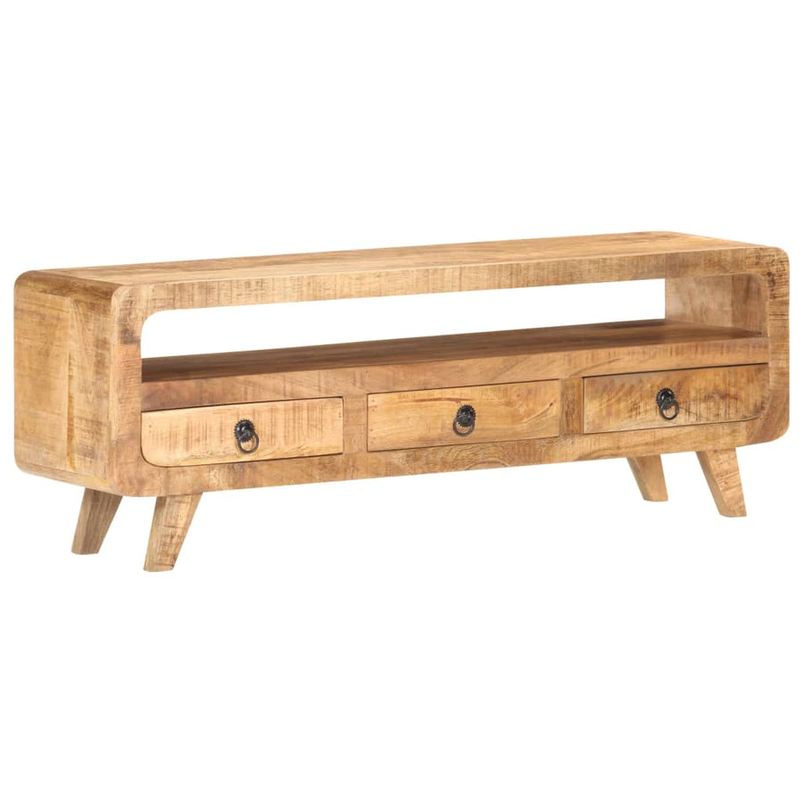 Tv-meubel 117x30x41 cm massief ruw mangohout