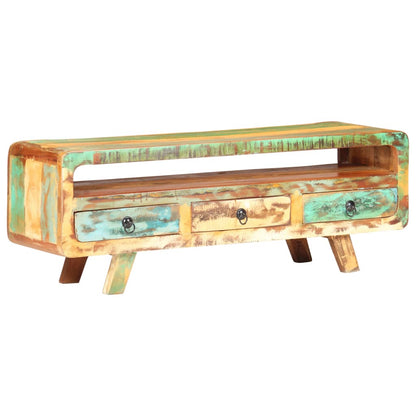 Tv-Meubel 7X30X4 Cm massief gerecycled hout