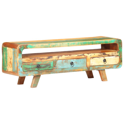 Tv-Meubel 7X30X4 Cm massief gerecycled hout