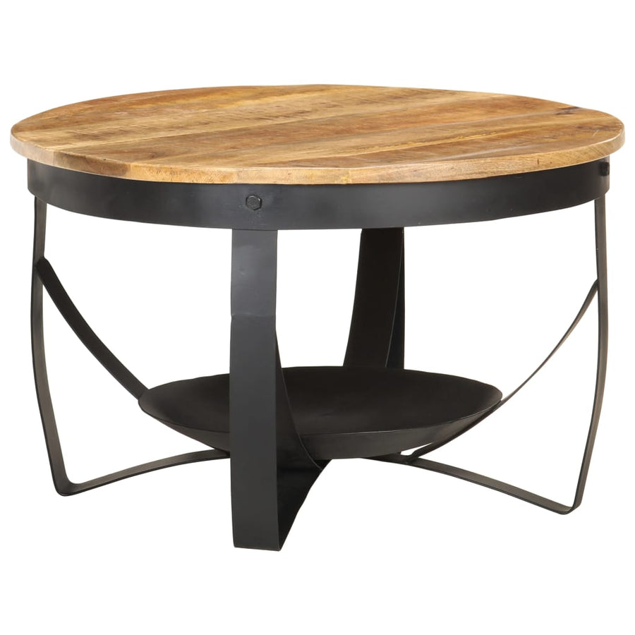 Salontafel Ø Ruw Mangohout 68 x 43 cm massief mangohout