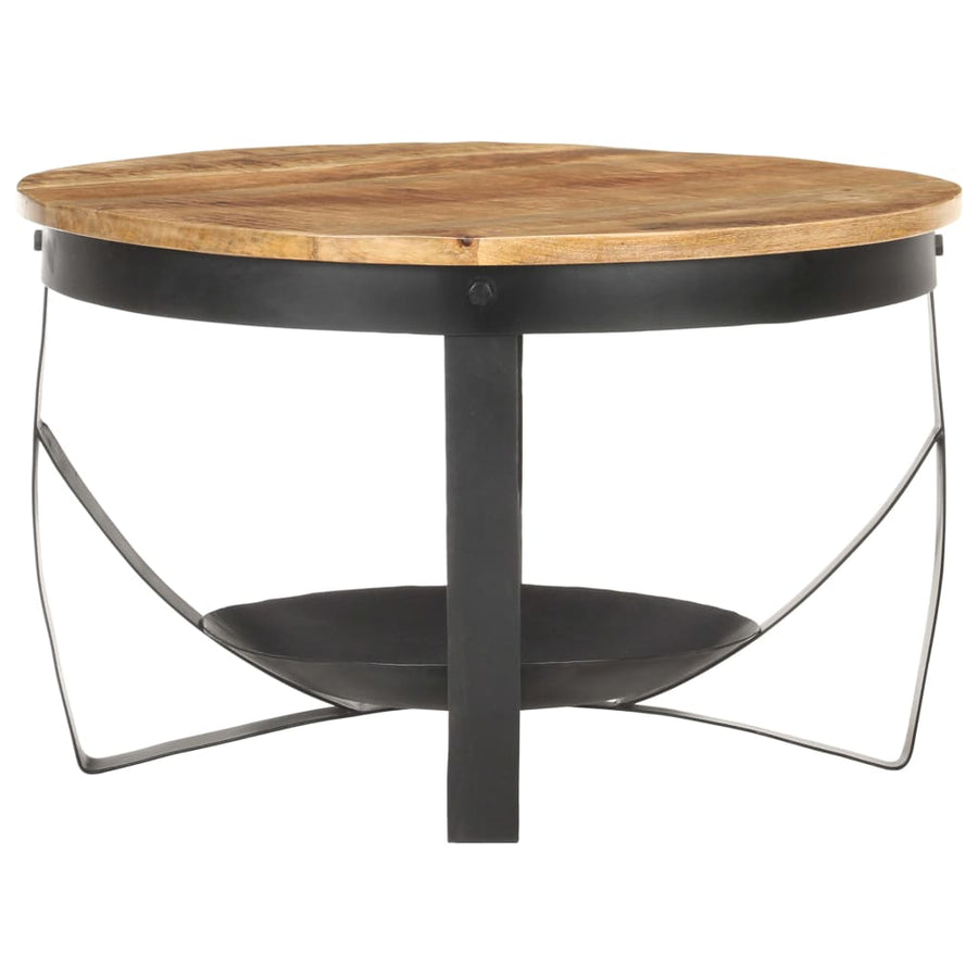 Salontafel Ø Ruw Mangohout 68 x 43 cm massief mangohout